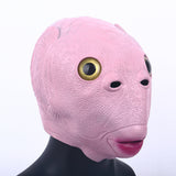 Funny Fish Head Latex Mask Full Head Mask Halloween Masquerade Fancy Dress Up Party Cosplay Prop