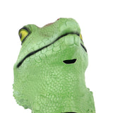 Funny Green Lizard Head Mask Full Head Latex Mask Halloween Masquerade Fancy Dress Up Party Cosplay Prop