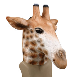 Giraffe Latex Mask Animal Deer Halloween Masquerade Fancy Dress Party Mask Cosplay Prop