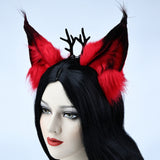 Hazbin Hotel Alastor Headbands Headgear Fox Ears Hairhoop Cosplay Prop Hair Accessories