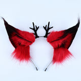 Hazbin Hotel Alastor Headbands Headgear Fox Ears Hairhoop Cosplay Prop Hair Accessories