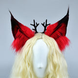 Hazbin Hotel Alastor Headbands Headgear Fox Ears Hairhoop Cosplay Prop Hair Accessories