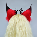 Hazbin Hotel Alastor Headbands Headgear Fox Ears Hairhoop Cosplay Prop Hair Accessories