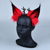 Hazbin Hotel Alastor Headbands Headgear Fox Ears Hairhoop Cosplay Prop Hair Accessories