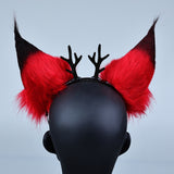 Hazbin Hotel Alastor Headbands Headgear Fox Ears Hairhoop Cosplay Prop Hair Accessories