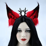 Hazbin Hotel Alastor Headbands Headgear Fox Ears Hairhoop Cosplay Prop Hair Accessories