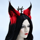 Hazbin Hotel Alastor Headbands Headgear Fox Ears Hairhoop Cosplay Prop Hair Accessories