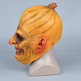 Horror Pumpkin Face Head Mask Halloween Masquerade Fancy Dress Up Party Cosplay Prop