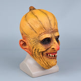 Horror Pumpkin Face Head Mask Halloween Masquerade Fancy Dress Up Party Cosplay Prop