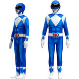 Mighty Morphin Power Rangers Jumpsuit Cosplay Costume Halloween Carnival Dress Up Outfits