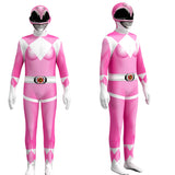 Mighty Morphin Power Rangers Jumpsuit Cosplay Costume Halloween Carnival Dress Up Outfits