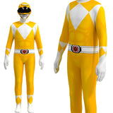 Mighty Morphin Power Rangers Jumpsuit Cosplay Costume Halloween Carnival Dress Up Outfits