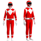 Mighty Morphin Power Rangers Jumpsuit Cosplay Costume Halloween Carnival Dress Up Outfits