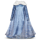 New Kids Frozen Aisha Dress Girl Anna Princess Skirt Dress Cosplay Costume