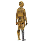 Star Wars C-3PO Threepio Jumpsuit Robot Cosplay Costume Halloween Carnival Dress Up Outfits