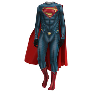 Superman Jumpsuit Cosplay Costume Superhero Halloween Carnival Dress Up Outfits