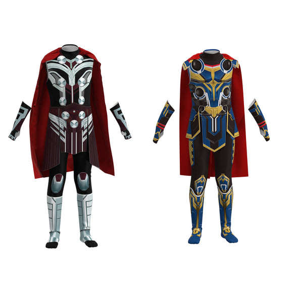 Thor：Love and Thunder Jumpsuit with Cloak Cosplay Costume Halloween Carnival Dress Up Outfits