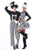 BFJFY Men Women Halloween Circus Clown Magician Couples Cosplay Costume - BFJ Cosmart
