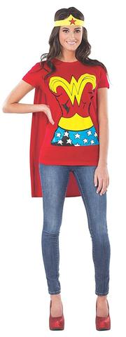 BFJFY Halloween Women Wonder Woman T-shirt With Cape Superhero Costume - BFJ Cosmart