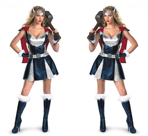 BFJFY Women Halloween Superhero Female Thor Cosplay Dress Outfit - BFJ Cosmart