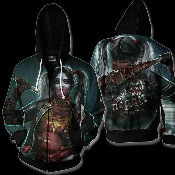 BFJmz Batman Suicide Squad Harley Quinn 3D Printing Coat Zipper Coat Leisure Sports Sweater  Autumn And Winter - BFJ Cosmart