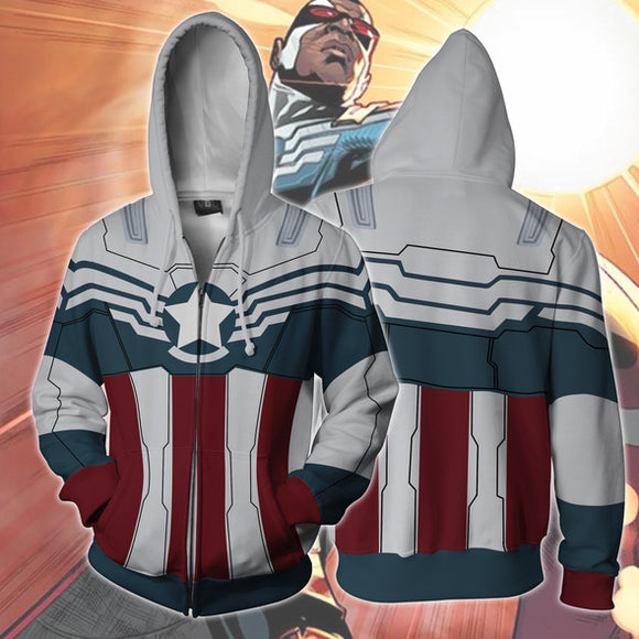 BFJmz Marvel Avengers Captain America 3D Printing Coat Zipper Coat Leisure Sports Sweater  Autumn And Winter - BFJ Cosmart