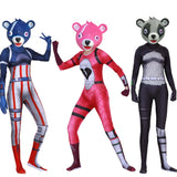 Fortnite Costume Cosplay Cuddle Team Panda Woman & Man Jumpsuit + Mask Halloween - BFJ Cosmart