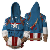 BFJmz Marvel Avengers Captain America 3D Printing Coat Zipper Coat Leisure Sports Sweater Autumn And Winter - BFJ Cosmart
