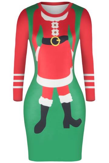 BFJFY Women's Christmas Tunic Dress With Santa Claus - BFJ Cosmart