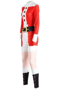 BFJFY Adult Women Christmas Santa Claus Cosplay Tights Jumpsuits - BFJ Cosmart