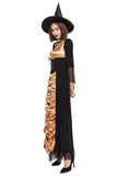 BFJFY Halloween Witch Cosplay Costume Witch Magician Long Dress For Women - BFJ Cosmart
