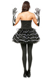 BFJFY Women's Skeleton Bones Costume Halloween Party Strapless Fancy Dress Outfit - BFJ Cosmart