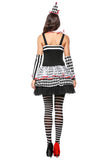 BFJFY Women Circus Clown Party Striped Dress Outfit For Halloween Cosplay - BFJ Cosmart