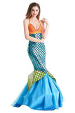BFJFY Womens Girls Mermaid Outfit Costume Sleeveless Dress Halloween Cosplay - BFJ Cosmart