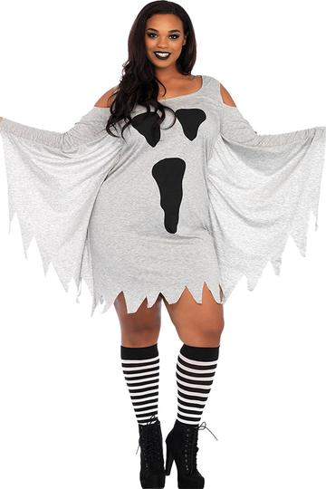 BFJFY Women Halloween Ghost Costume Plus Size Party Dress Adult - BFJ Cosmart