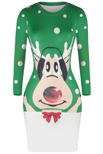 BFJFY Women's Christmas Tunic Dress With Reindeer - BFJ Cosmart