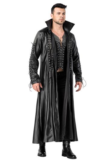 BFJFY Mens Vampire Masculine Outfit Costume Halloween Cosplay Leather - BFJ Cosmart