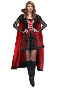 BFJFY Women's Halloween Vampire Countess Cosplay Costume Dress With Robe - BFJ Cosmart