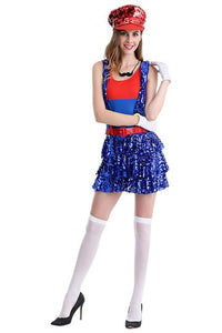 BFJFY Halloween Women‘s Super Mario Dress Outfit Cosplay Costume - BFJ Cosmart