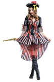 BFJFY Women Pirate Stripe Costume Halloween Cosplay Outfit - BFJ Cosmart