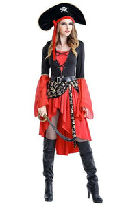 BFJFY Halloween Women‘s Carribean Pirate Captain Cosplay Costume - BFJ Cosmart