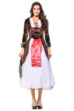 BFJFY Women's Pirate Cosplay Dress Costume Lady Captain Outfit For Halloween - BFJ Cosmart