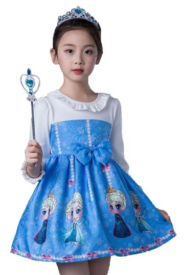 BFJFY Halloween Girl's Princess Dress Disney Frozen Princess Sophia Pattern Cosplay - BFJ Cosmart