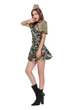 BFJFY Halloween Women's Army Camouflage Spy Army Cosplay Costume - BFJ Cosmart