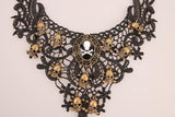 BFJFY Halloween Accessories Jewelry Women Lace Retro Skull Necklace - BFJ Cosmart