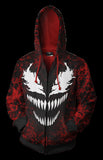 BFJmz Marvel Venom Spiderman 3D Printing Coat Zipper Coat Leisure Sports Sweater Autumn And Winter - BFJ Cosmart