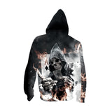 BFJmz Skeleton Death A 3D Printing Coat  Zipper Coat Leisure Sports Sweater Autumn And Winter - BFJ Cosmart