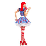 BFJFY Women's Halloween Circus Clown Cosplay Funny Dress - BFJ Cosmart