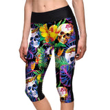 BFJFY Women's Halloween Skull Bones Printed Yoga Costume Sports Pants - BFJ Cosmart
