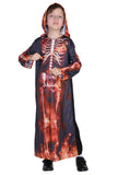 BFJFY Kid's Boy's Flame Skull On Fire Robe Cope Halloween Cosplay Costume - BFJ Cosmart